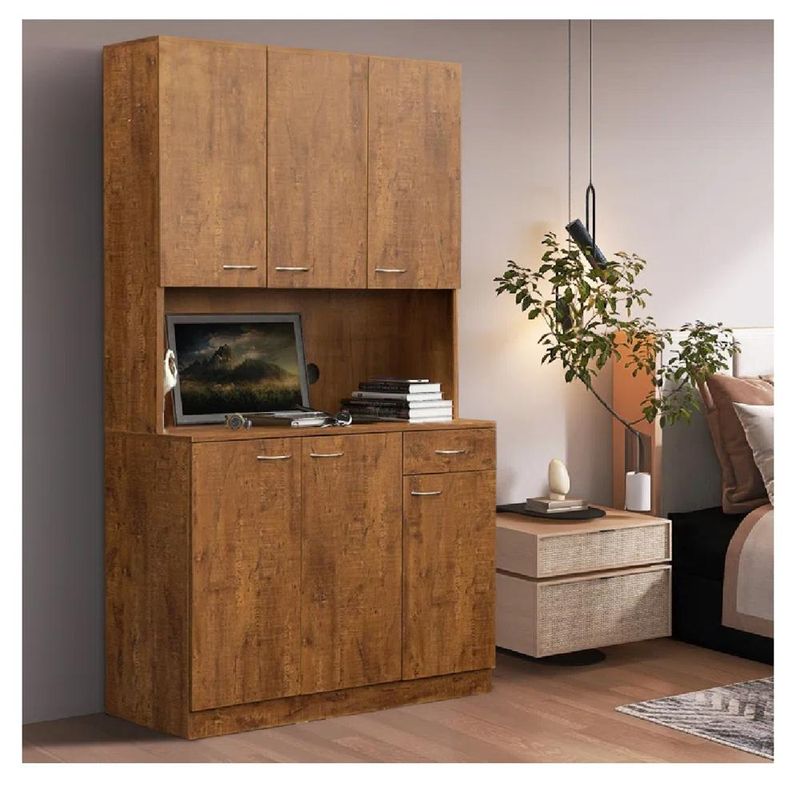 TU MESITA - Mueble de Cocina Marylin TU MESITA 6 puerta 1 cajón Marrón