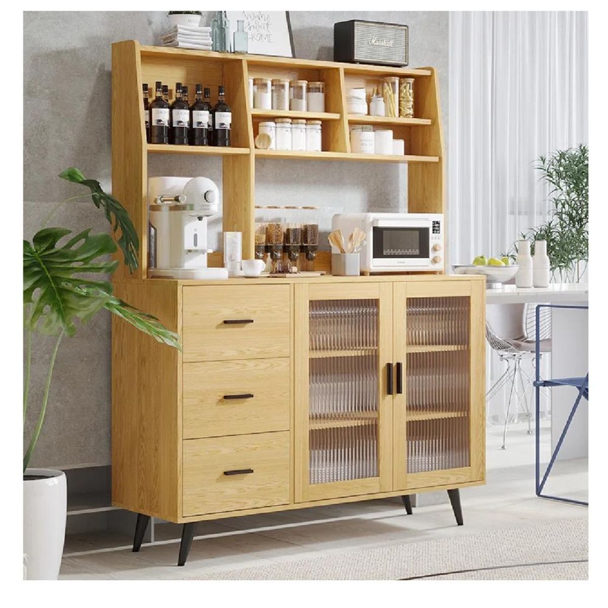 TU MESITA - Mueble de Cocina TU MESITA Kendra color Haya 2 puertas 3 cajones
