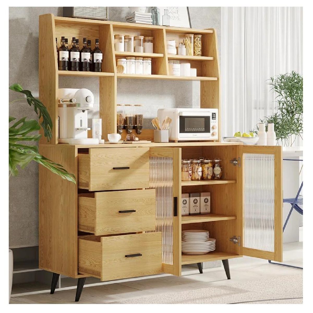 TU MESITA - Mueble de Cocina TU MESITA Kendra color Haya 2 puertas 3 cajones