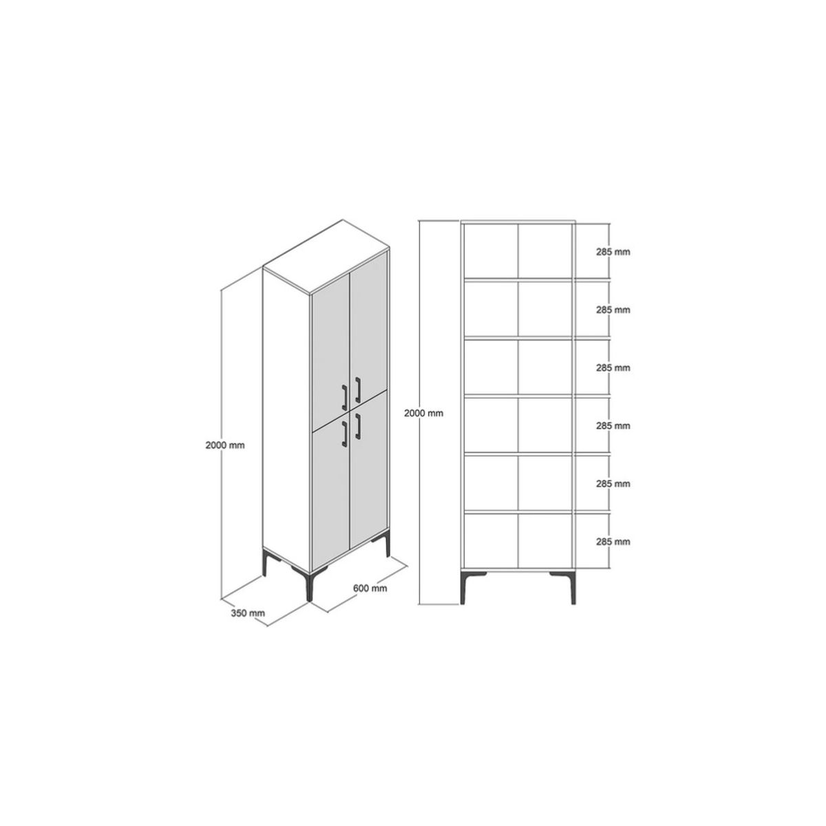 TU MESITA - Ropero para baño 4 puertas Mallorca color Blanco TU MESITA