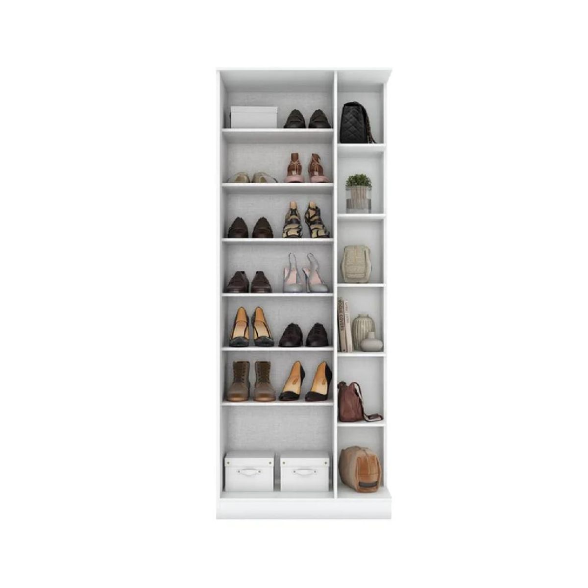 TU MESITA - Zapatera Alta Ariel TU MESITA con Espejo Color Blanco 1 puerta