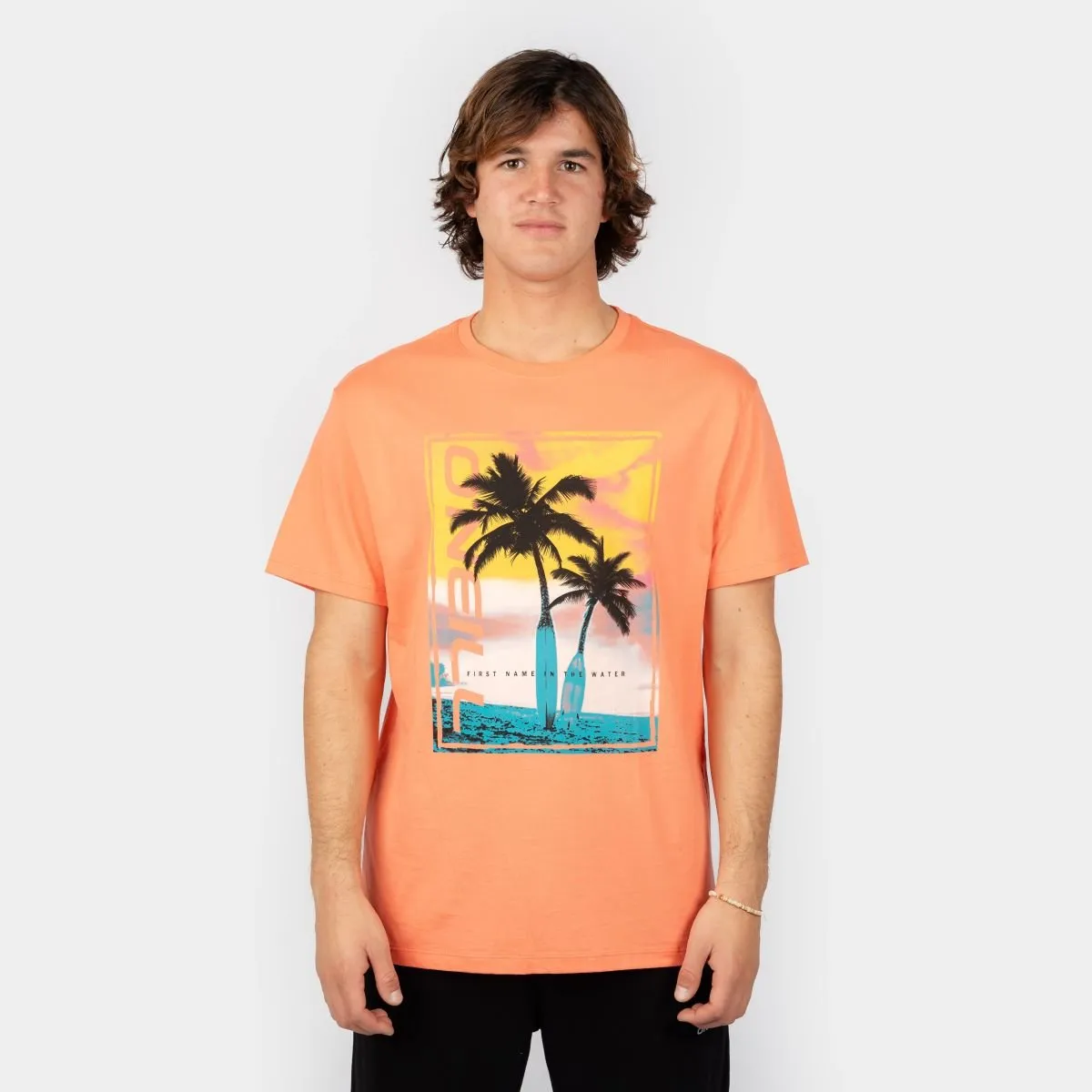 O'NEILL - POLO MANGA CORTA HOMBRE ONEILL JACK BACK PRINT T SHIRT LIVING CORAL