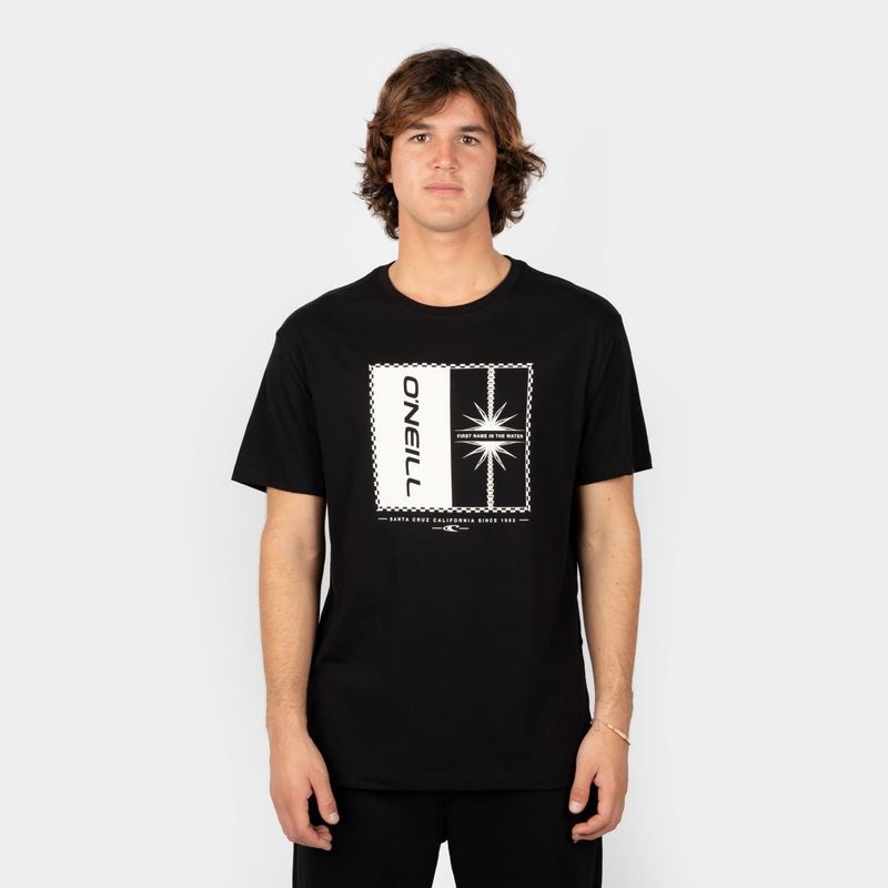 O'NEILL - POLO MANGA CORTA HOMBRE ONEILL MIX & MATCH PALM T SHIRT BLACK OUT