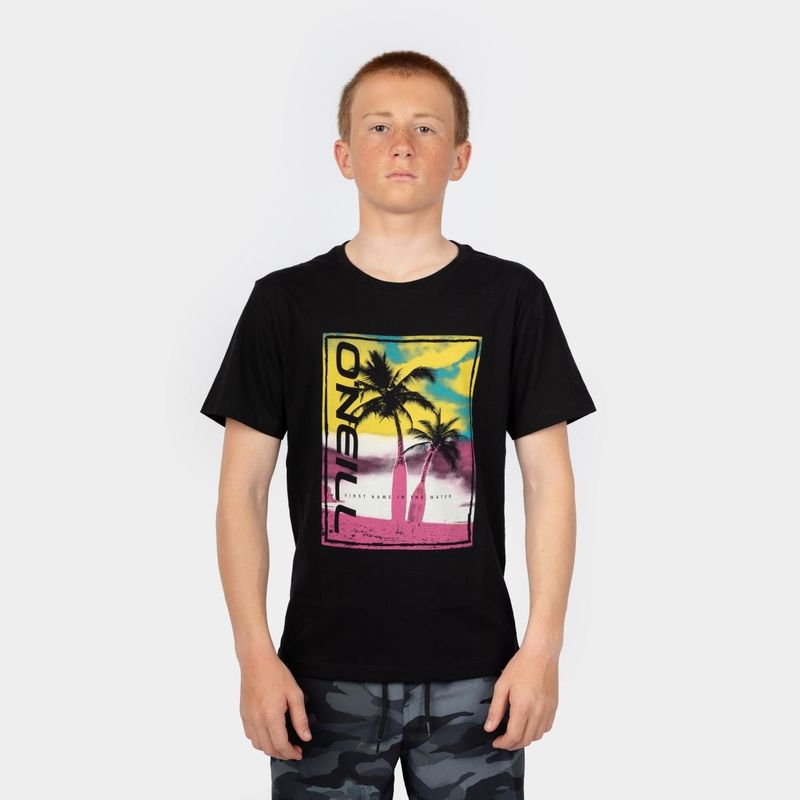 O'NEILL - POLO NIÑO ONEILL  BACKPRINT TSHIRT KID  BLACK OUT