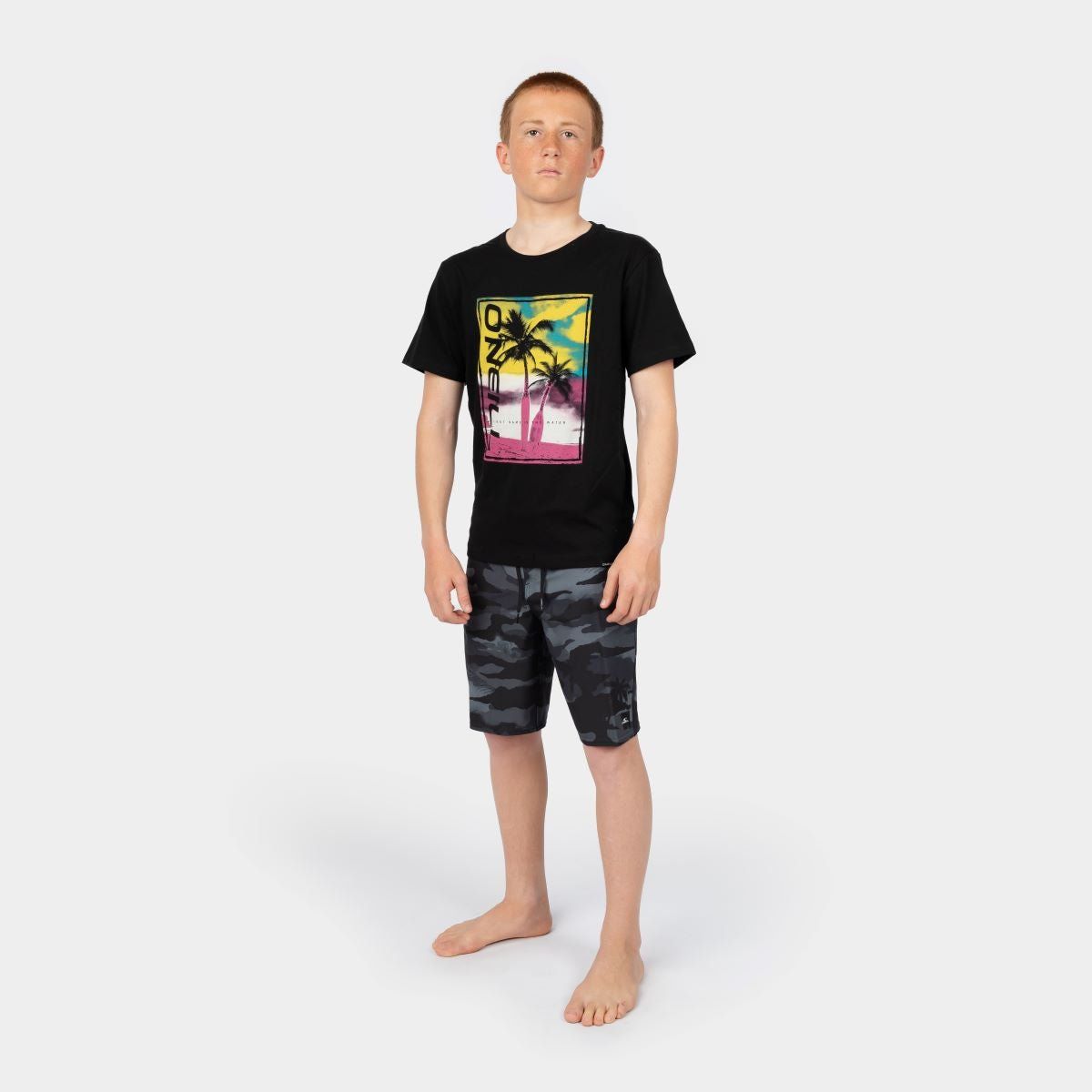 O'NEILL - POLO NIÑO ONEILL  BACKPRINT TSHIRT KID  BLACK OUT