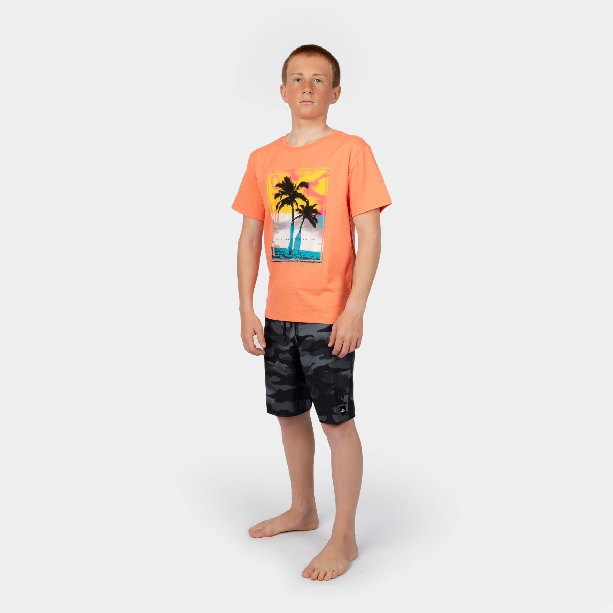O'NEILL - POLO NIÑO ONEILL  BACKPRINT TSHIRT KID  LIVING CORAL