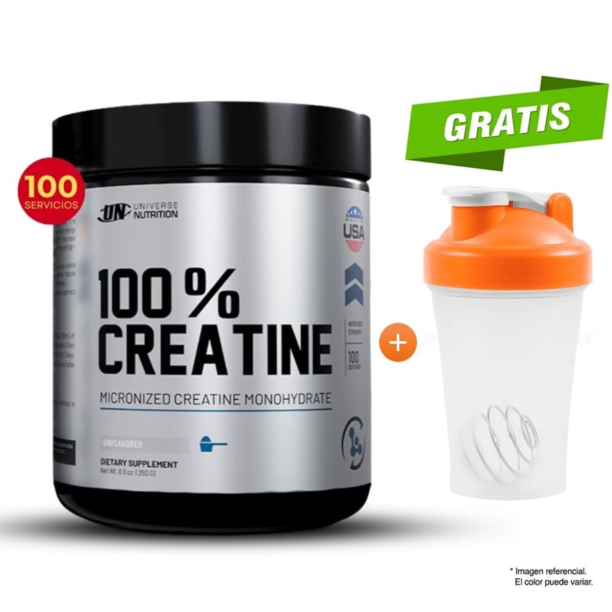UNIVERSE NUTRITION - 100% Creatine Creatina Monohidratada 250g UNIVERSE NUTRITION + SHAKER