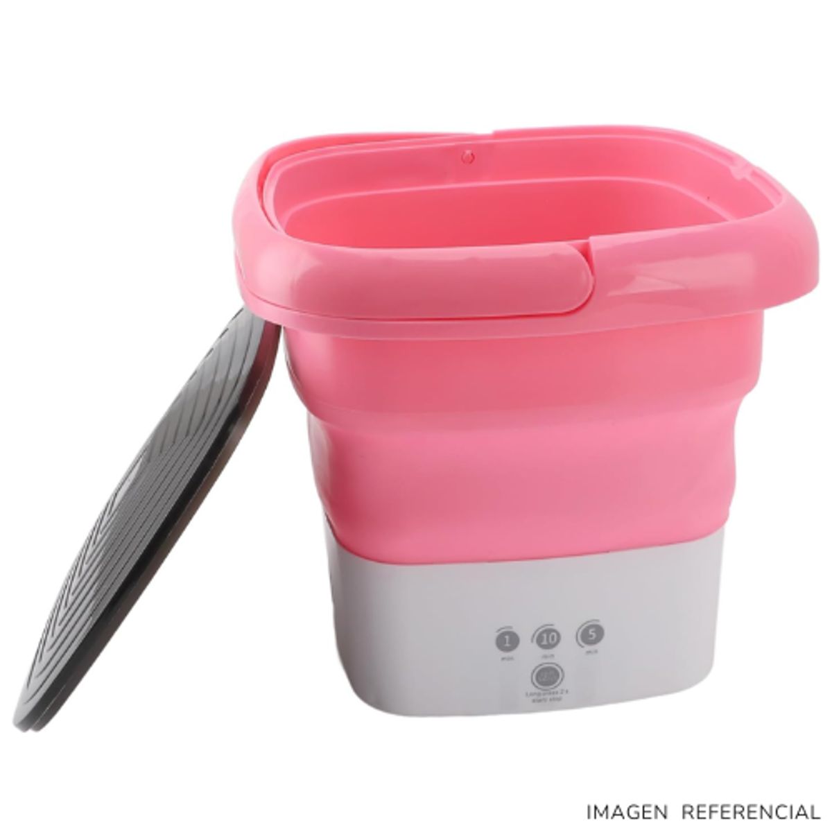 INSPIRA MARKET - Mini lavadora de ropa portátil plegable Rosa