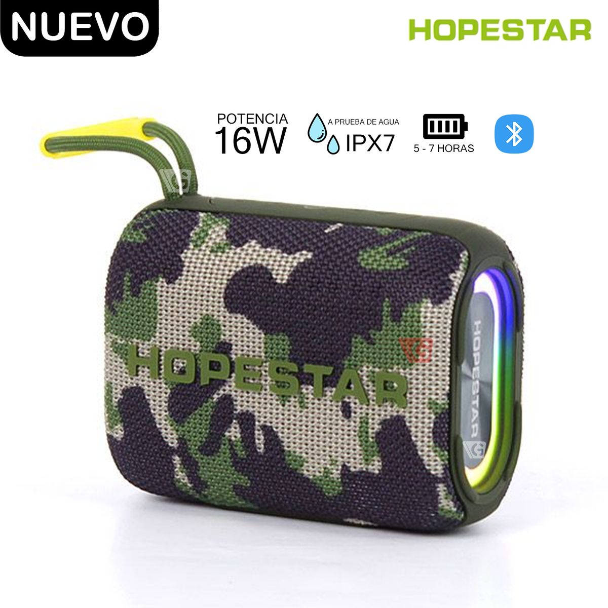 HALION - Parlante Inalámbrico Hopestar H54 Bluetooth - Camuflado