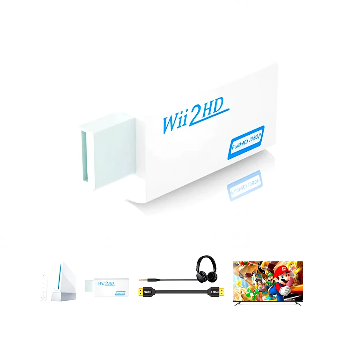NINTENDO - Convertidor HDMI para Nintendo Wii