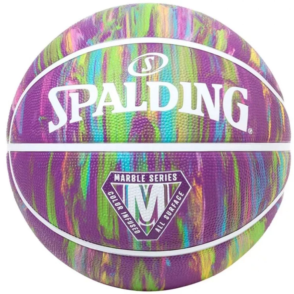 SPALDING - PELOTA DE BASQUET SPALDING MARBLE MORADO