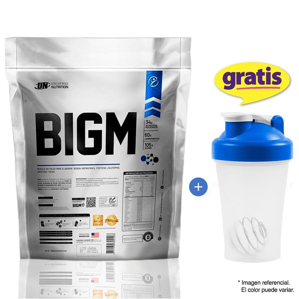 UNIVERSE NUTRITION - Bigm 3000 Gr / 3 Kg - Un Cookies + SHAKER