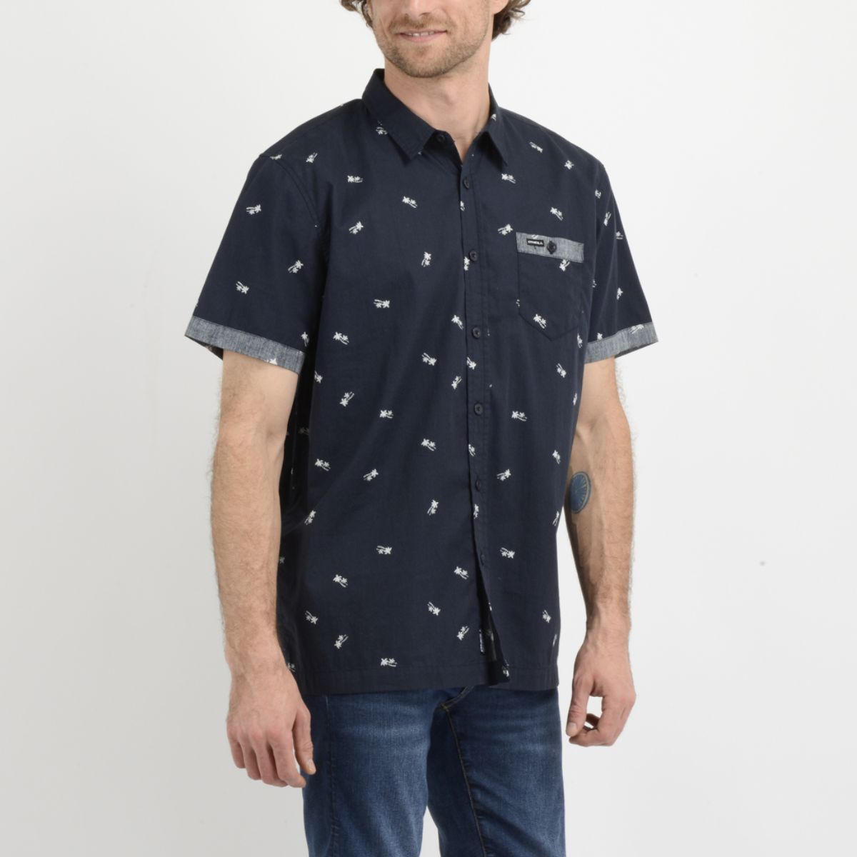 O'NEILL - Camisa Blue Palm Print Oneill Manga Corta