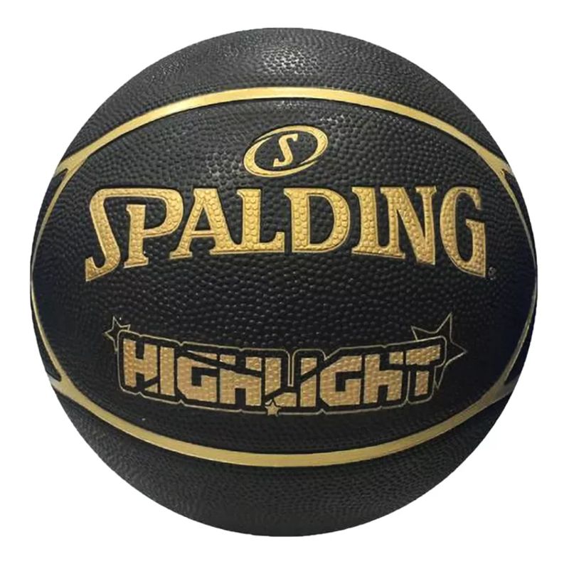 SPALDING - PELOTA PARA BASKET SPALDING HIGHLIGHT GOMA BLACK GOLD  7