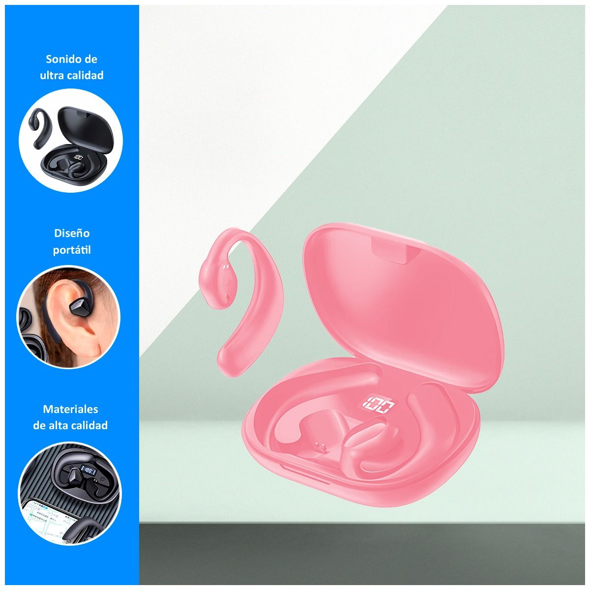 GENERICO - Audífonos Inalámbricos X6 con Bluetooth 5,0 Rosado