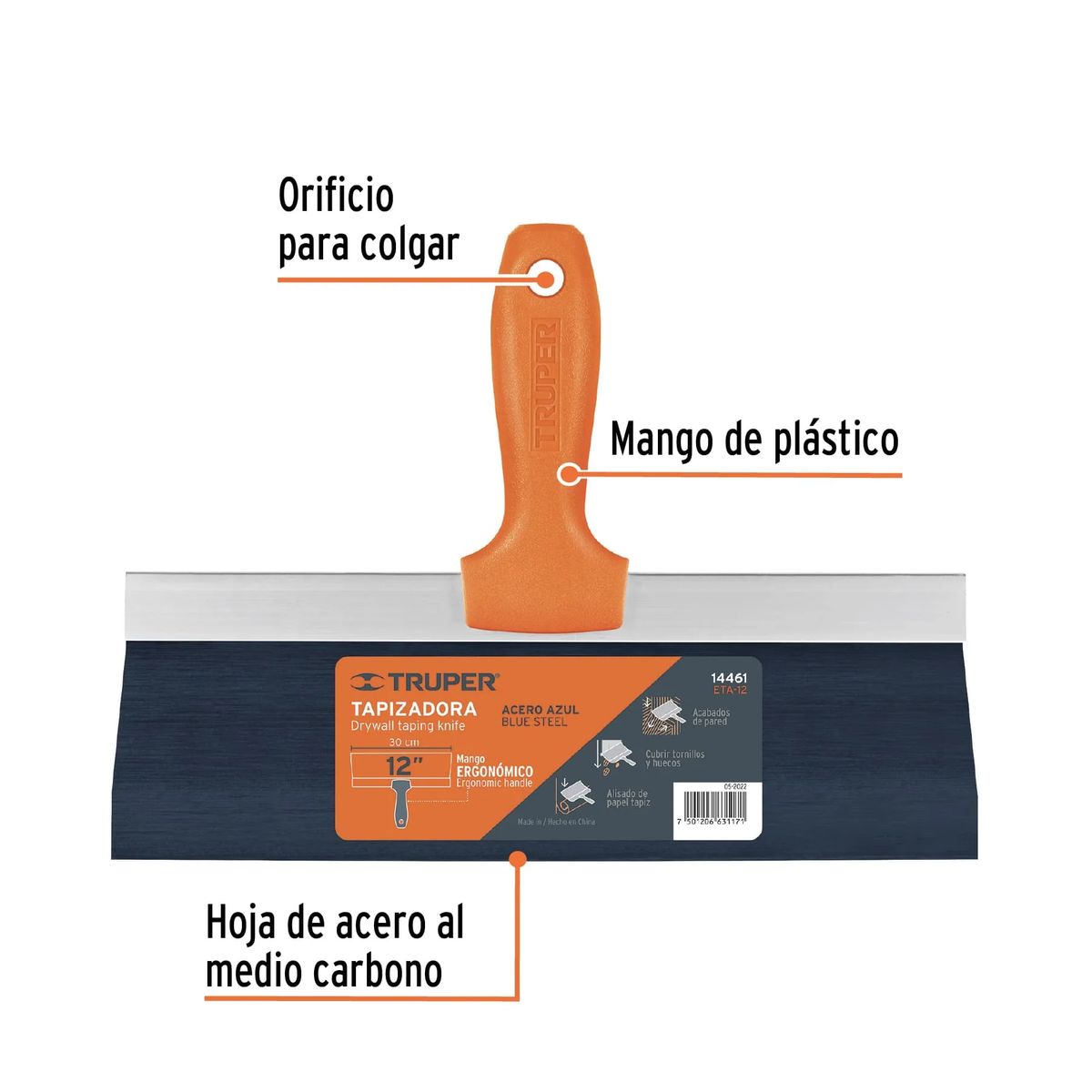 TRUPER - Espátula para Drywall 12Pulg Truper