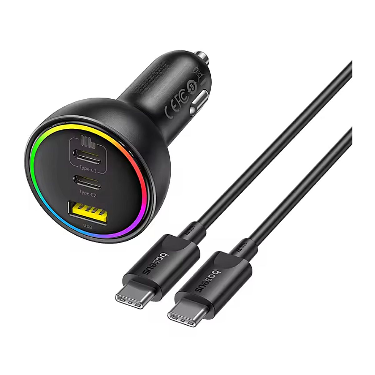 BASEUS - Cargador Auto Baseus 152w Carga Rapida Para iPhone Android