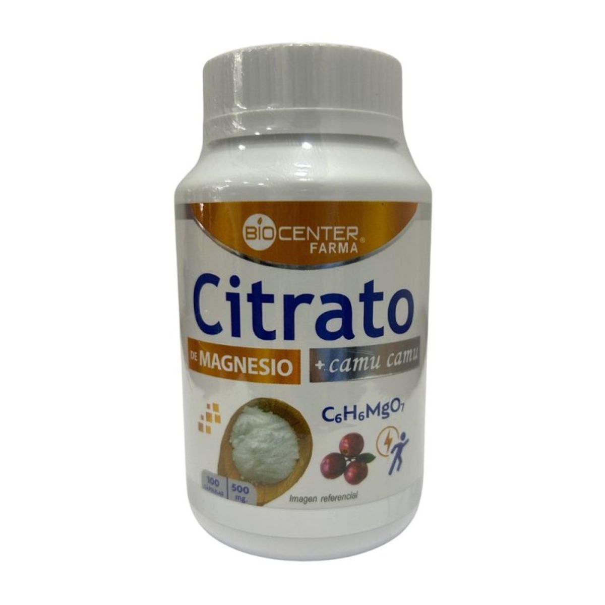 BIOCENTER NATURAL - Citrato de Magnesio en Cápsulas 500 mg x 100 u - BioCenter Natural
