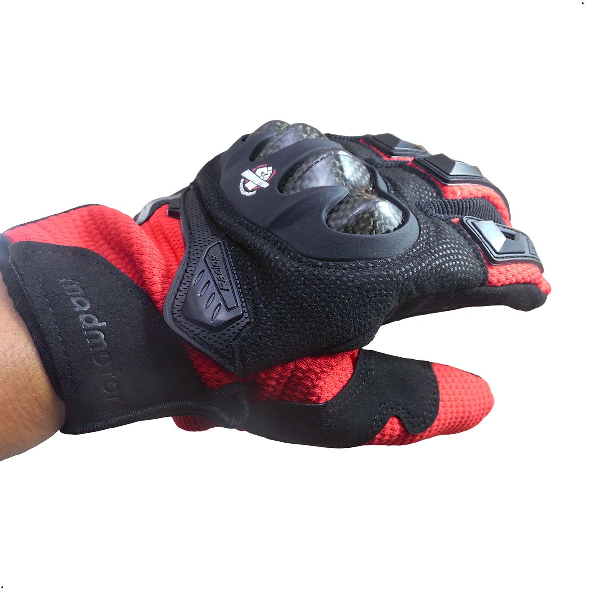 GENERICO - Guantes Madmotor Proteccion de Nudillos Moto motociclista