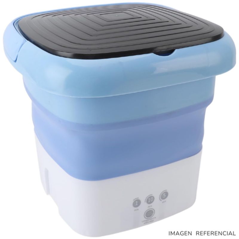 INSPIRA - Mini lavadora de ropa portátil plegable Celeste