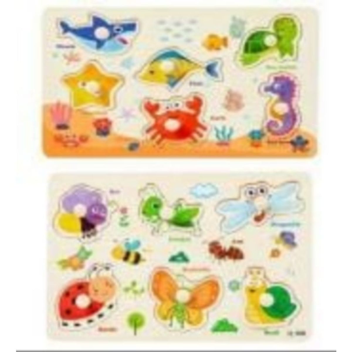 GENERICO - pack 2 Ronpecabezas de Animales,Insectos,Peces