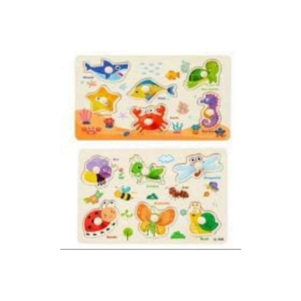 GENERICO - pack 2 Ronpecabezas de Animales,Insectos,Peces
