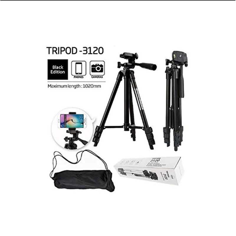 GENERICO - Tripode 3120 Para Camara Y Para Celular Hasta 1020 Mm Alto