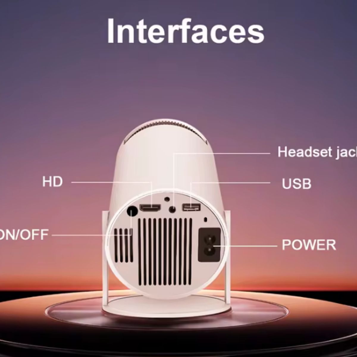 GENERICO - Proyector Android HY300 Procolor blanco
