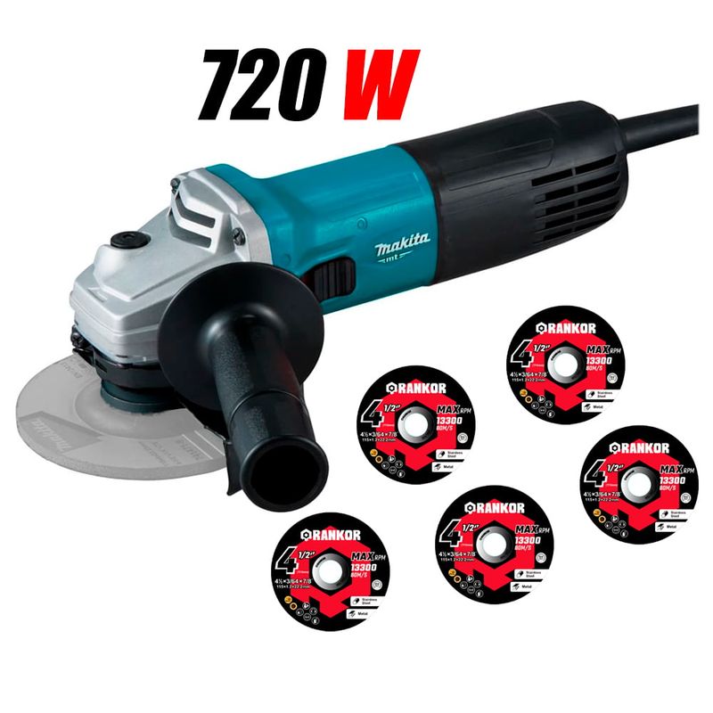 MAKITA - Amoladora Esmeril Angular Profesional 45″ Makita M9507B 720W 11000rpm