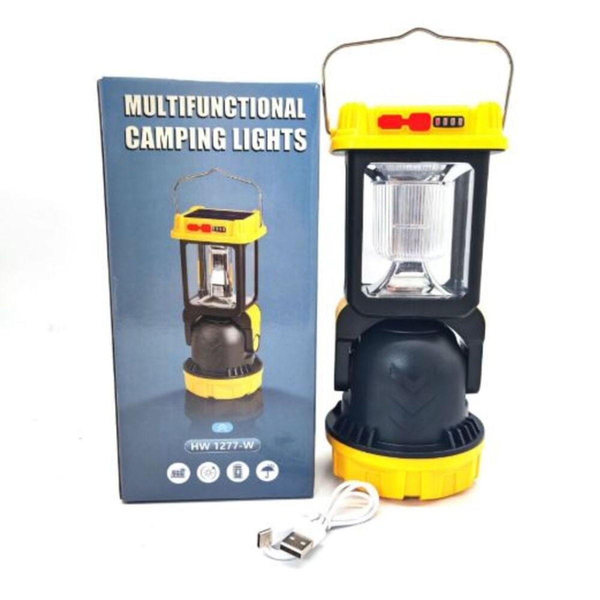 GENERICO - Linterna Candelabro Reflector Luz Recargable Solar Mano LED