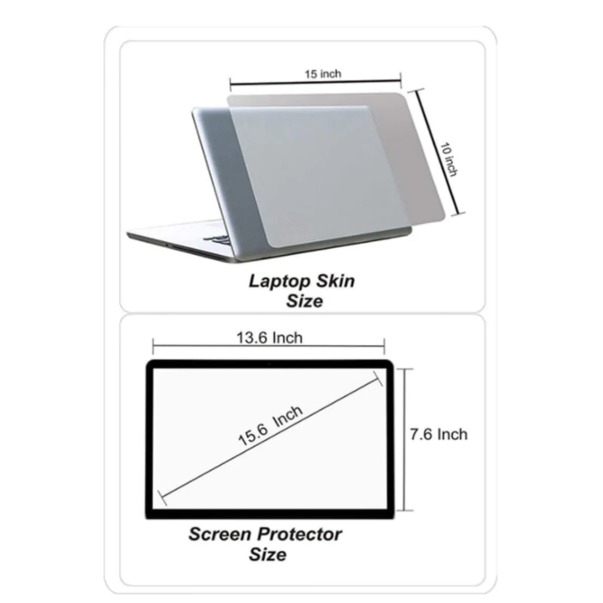 GENERICO - Kit Protector para Laptop 3 en 1 Teclado + Pantalla + Skin 15.6"