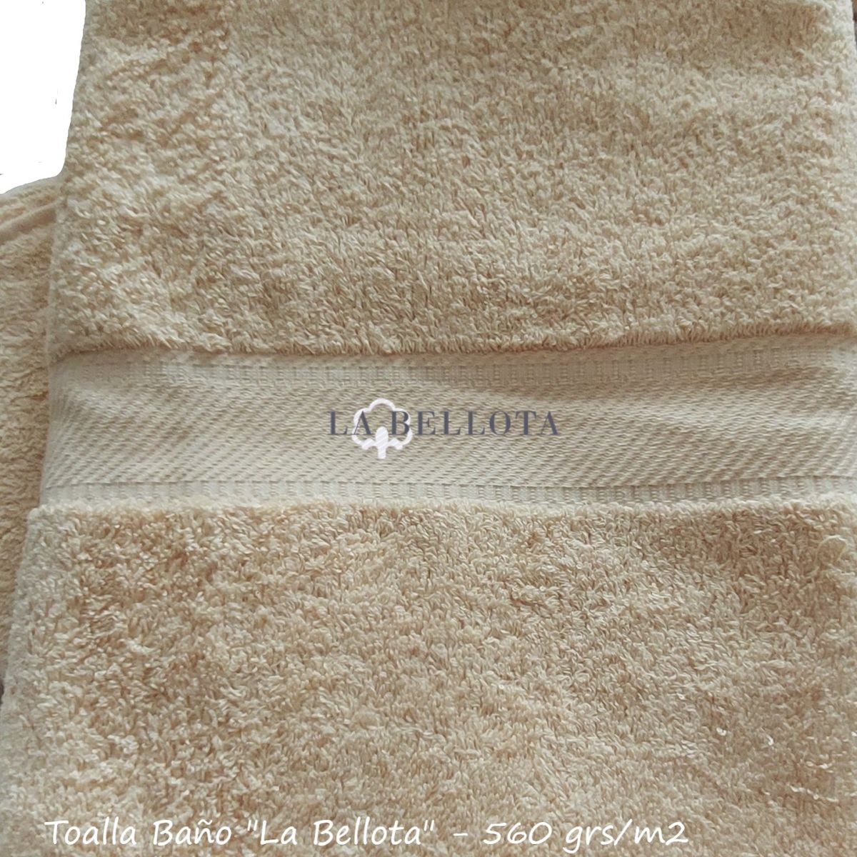 LA BELLOTA - Toalla Baño "Gold Label" 560 grs/m2 "La Bellota" 75×140cm - Beige