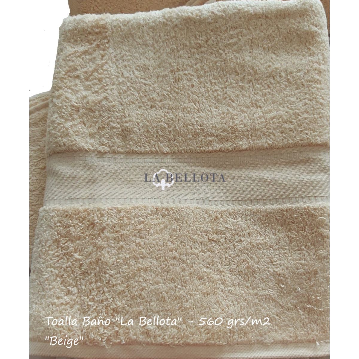 LA BELLOTA - Toalla Baño "Gold Label" 560 grs/m2 "La Bellota" 75×140cm - Beige