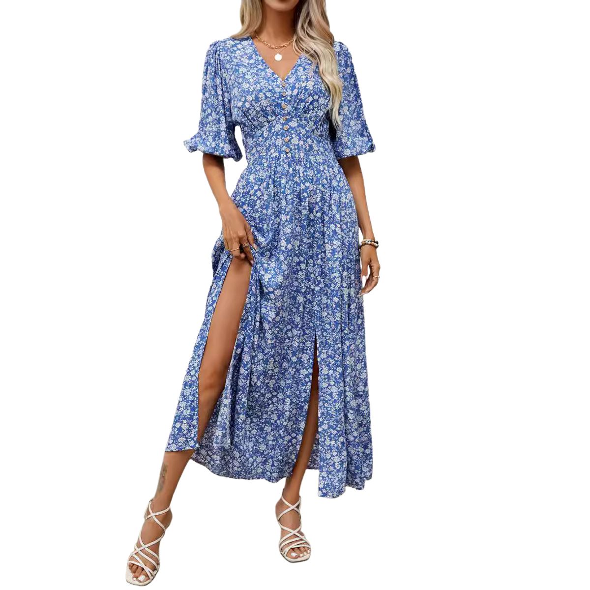 BLWOENS - Vestidos casuales para mujeres - Azul