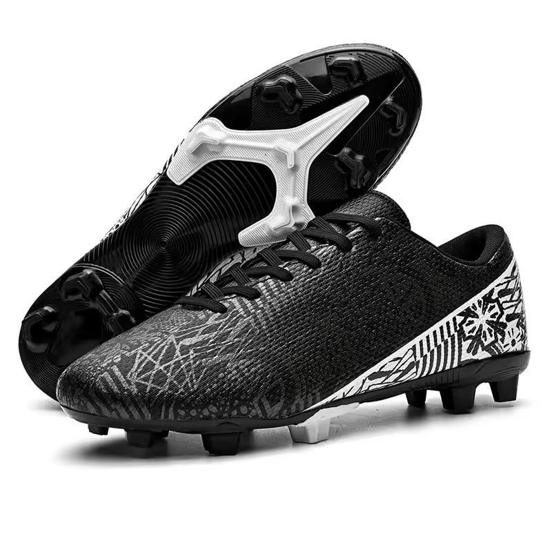 DANWEILE - Zapatillas de fútbol de caña baja y clavos largos para jóvenes-Negro