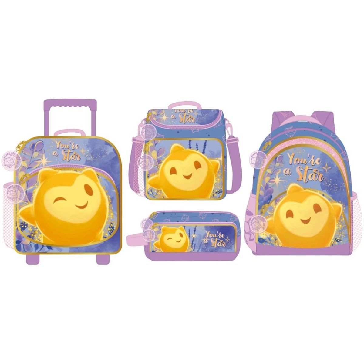 DISNEY - Pack 4 Maleta Mochila Nido Premium Disney Wish