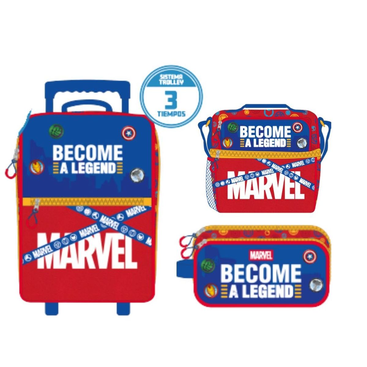 DISNEY - Pack Escolar Maleta Oficio Premium Marvel Avengers