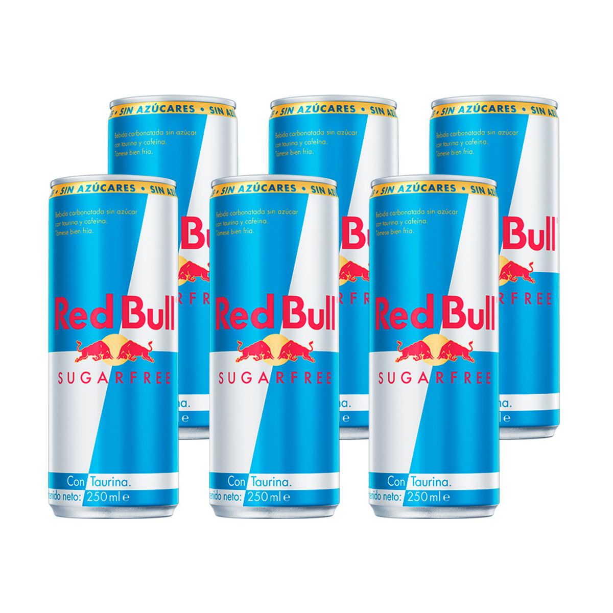 GENERICO - Packx6 Red Bull Energizante Sin Azucar 250 Ml