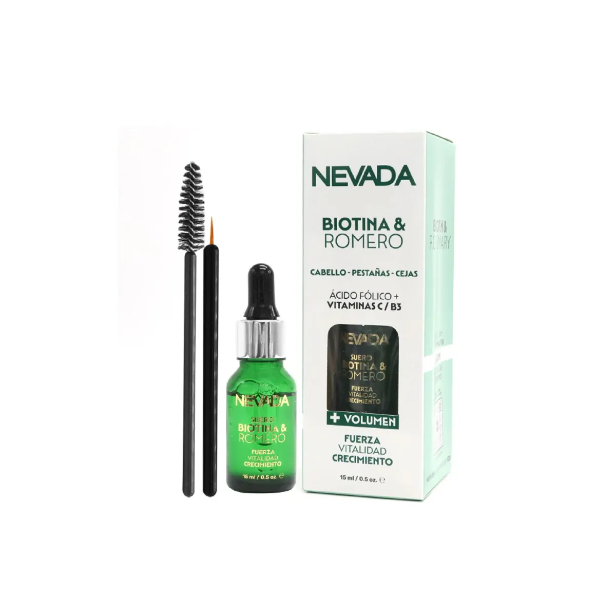 NEVADA NATURAL PRODUCTS - Biotina & Romero Crece Pelo Aceite para las Cejas Nevada 15ml