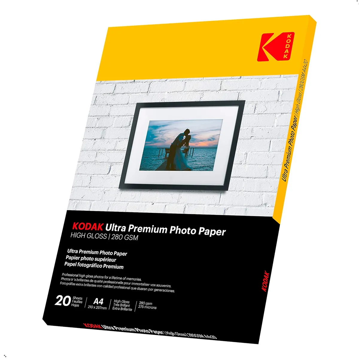 KODAK - Papel Fotografico Kodak Ultra Premium Gloss A4 280gsm x20uds