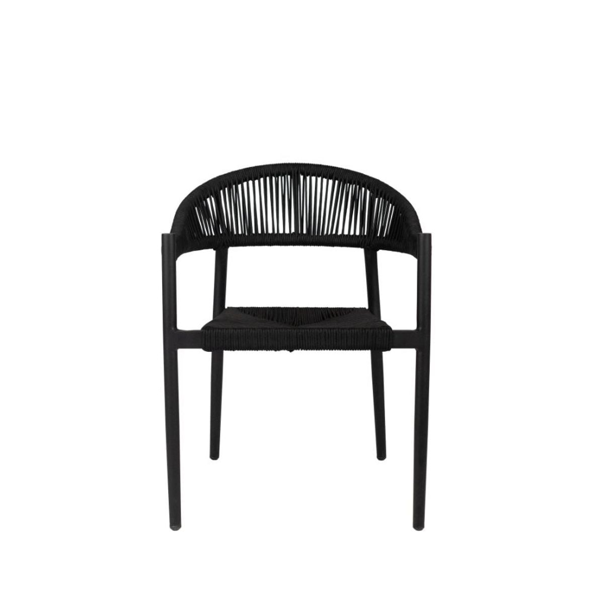 NIHM - Silla de Terraza Bali de Rattan Negro