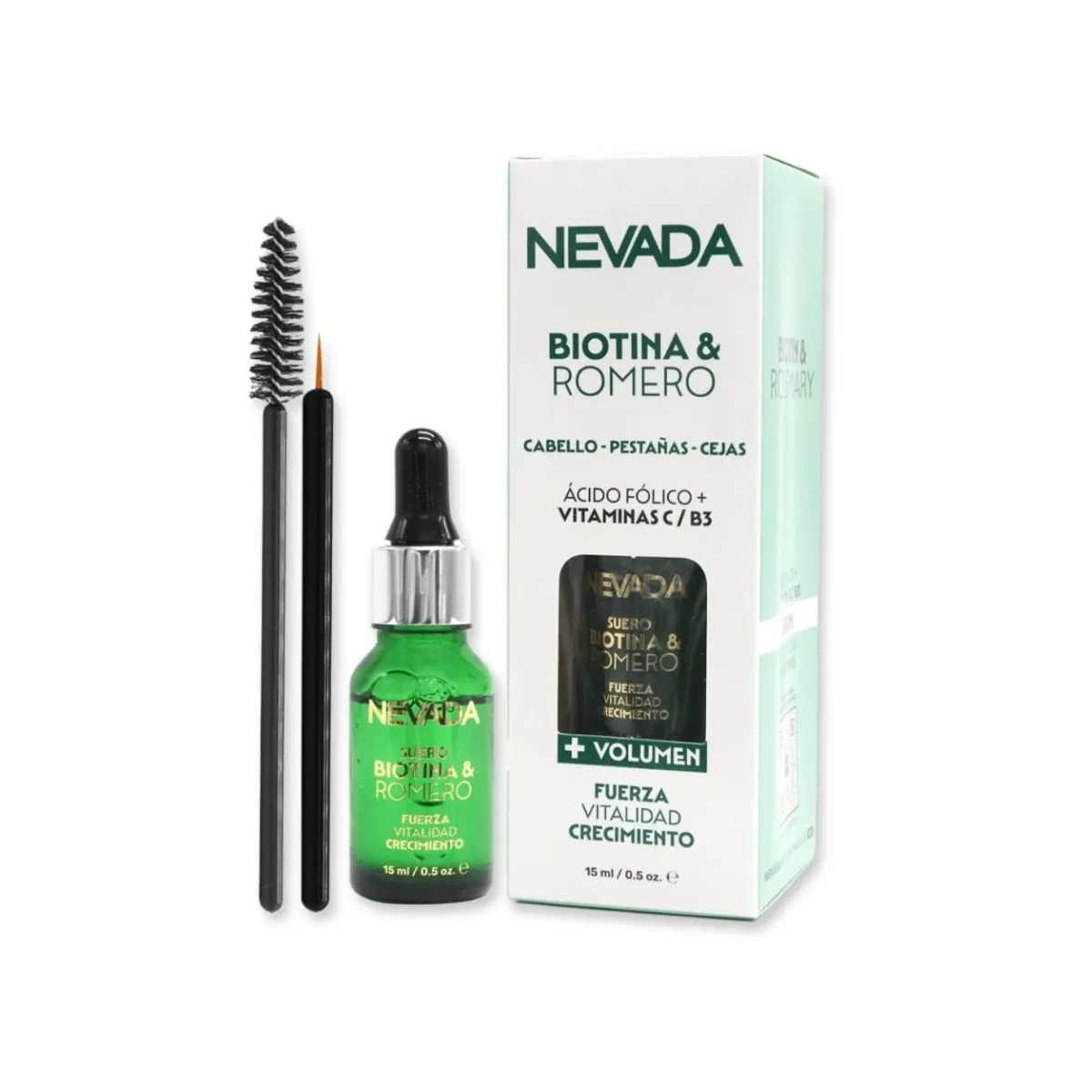NEVADA NATURAL PRODUCTS - Nevada Suero Biotina y Romero Nevada Cejas y Pestañas 15ml