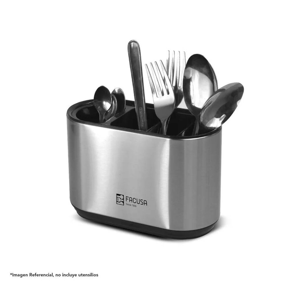 FACUSA - Porta Cubiertos de Mesa Acero Inox