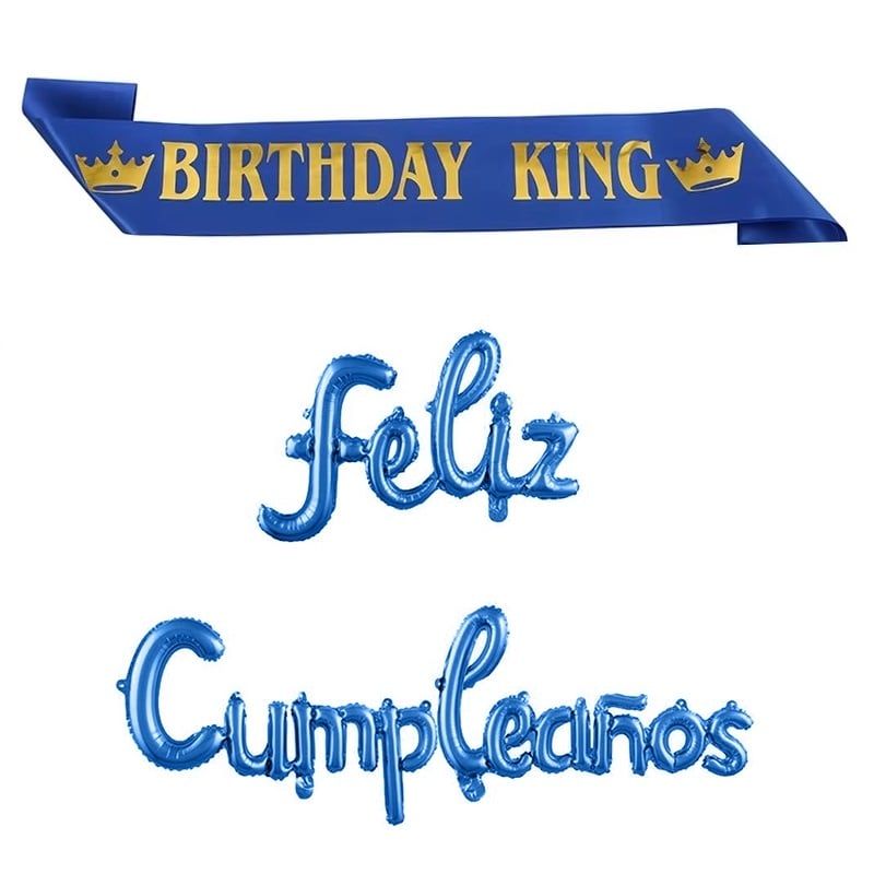 GENERICO - Set cumpleaños hombre banda y globos Birthday King