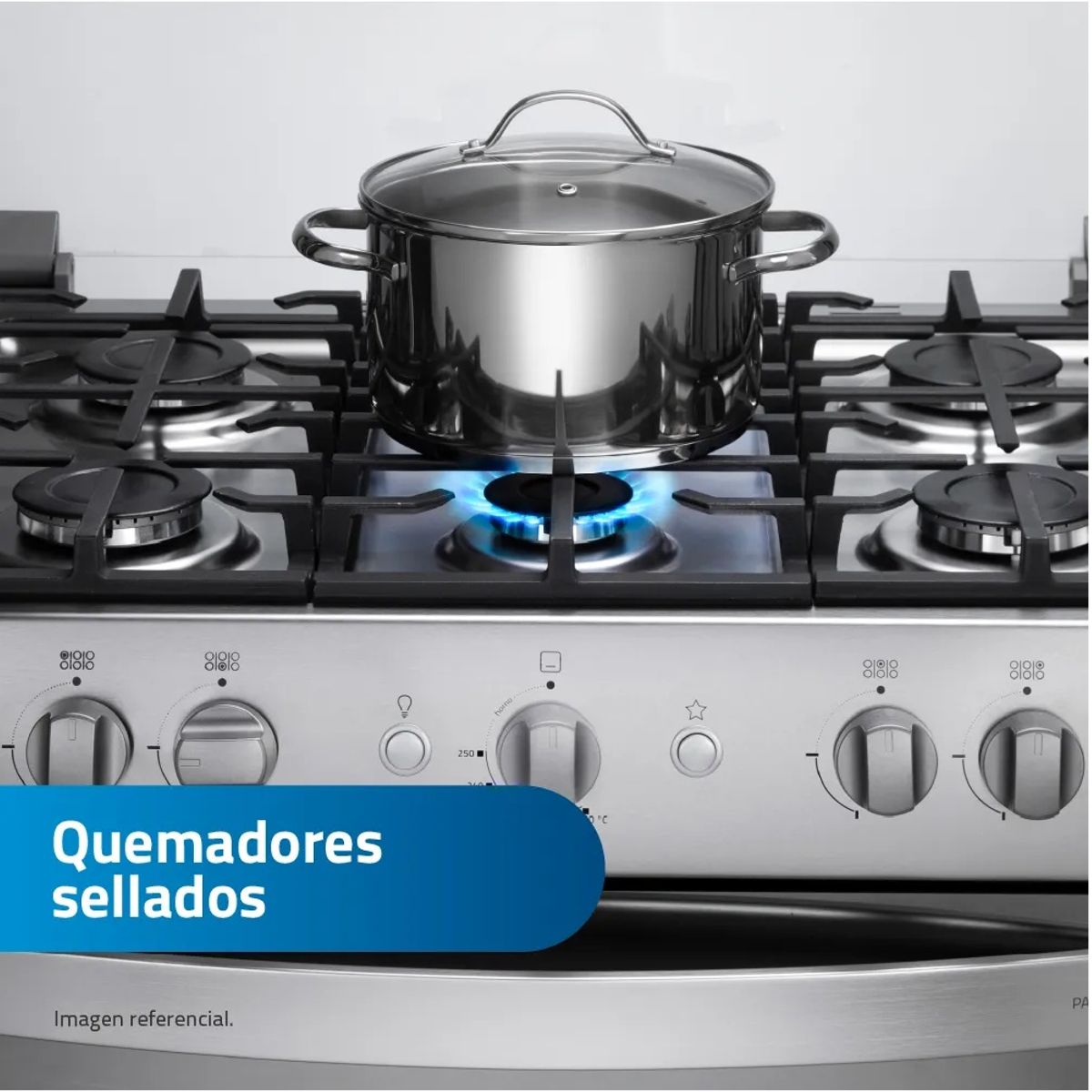 INDURAMA - Cocina Indurama 6 Quemadores Parma Zafiro Croma