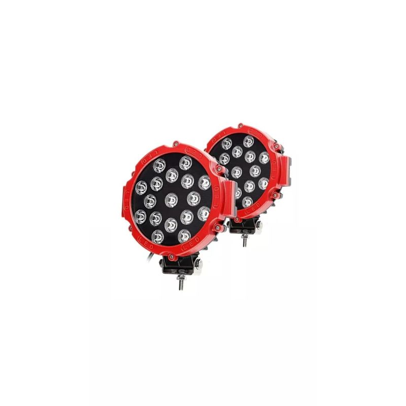 GENERICO - Faros Redondo 17 Led Cree 7 Pulgadas 51w 1pc