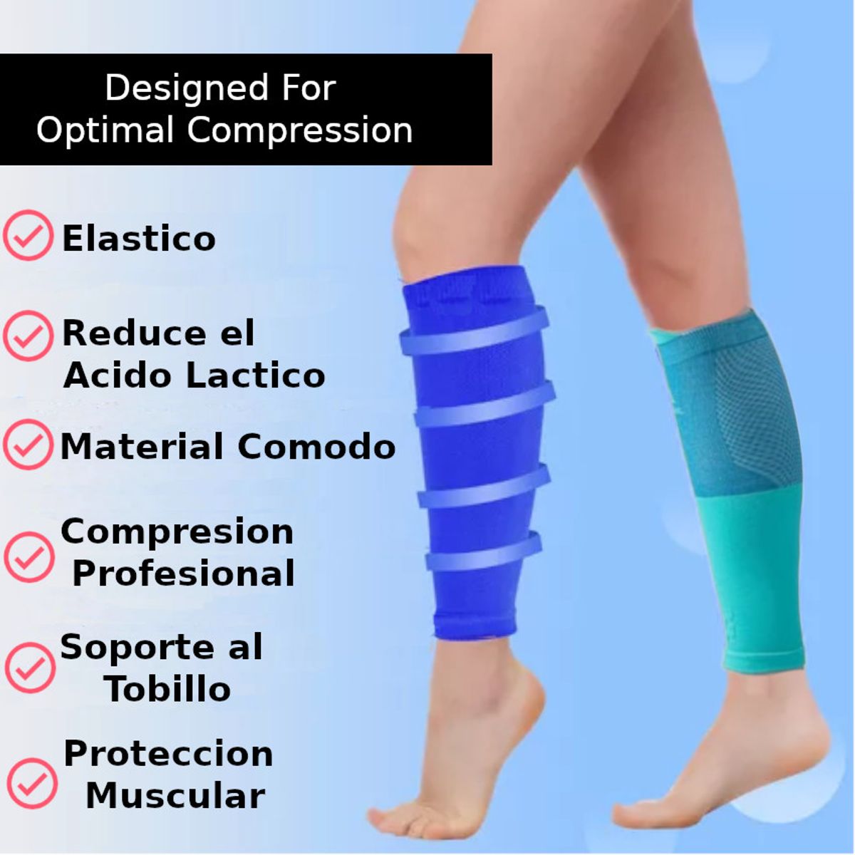 GENERICO - Manga Piernas Compresion Deportiva Yoga Proteccion Muscular