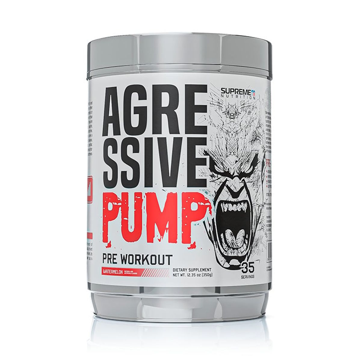 SUPREME NUTRITION - Pre Entreno Agressive Pump 35 serv - Fruit Punch