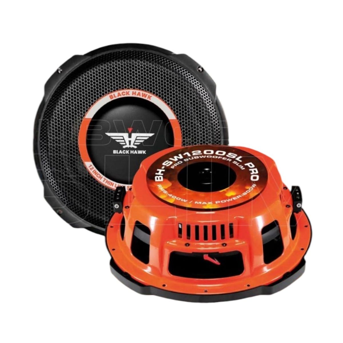 BLACK HAWK - Subwoofer Semi Plano 12 800W Black Hawk