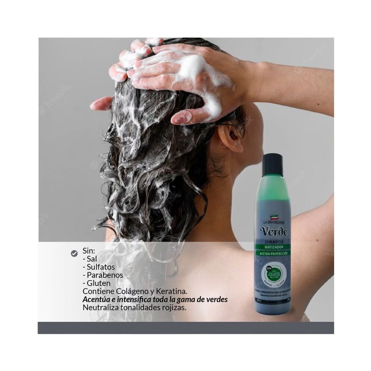 LA BRASILIANA - Matizador Verde Shampoo Acción Protección 250gr